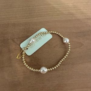 Enewton NWT admire gold 3mm bead bracelet - pearl